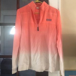 vineyard vines coral ombré shep shirt